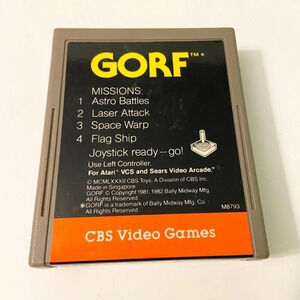 Vintage 1982 Gorf Atari 2600 Game  CBS Video Game